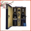 Hộp da hai chai vang Ý Brecciarolo Silver mác bạc